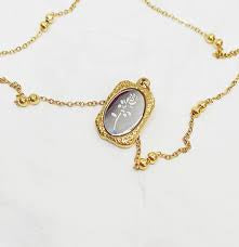 18K Gold-Plated Rose Pendant Necklace