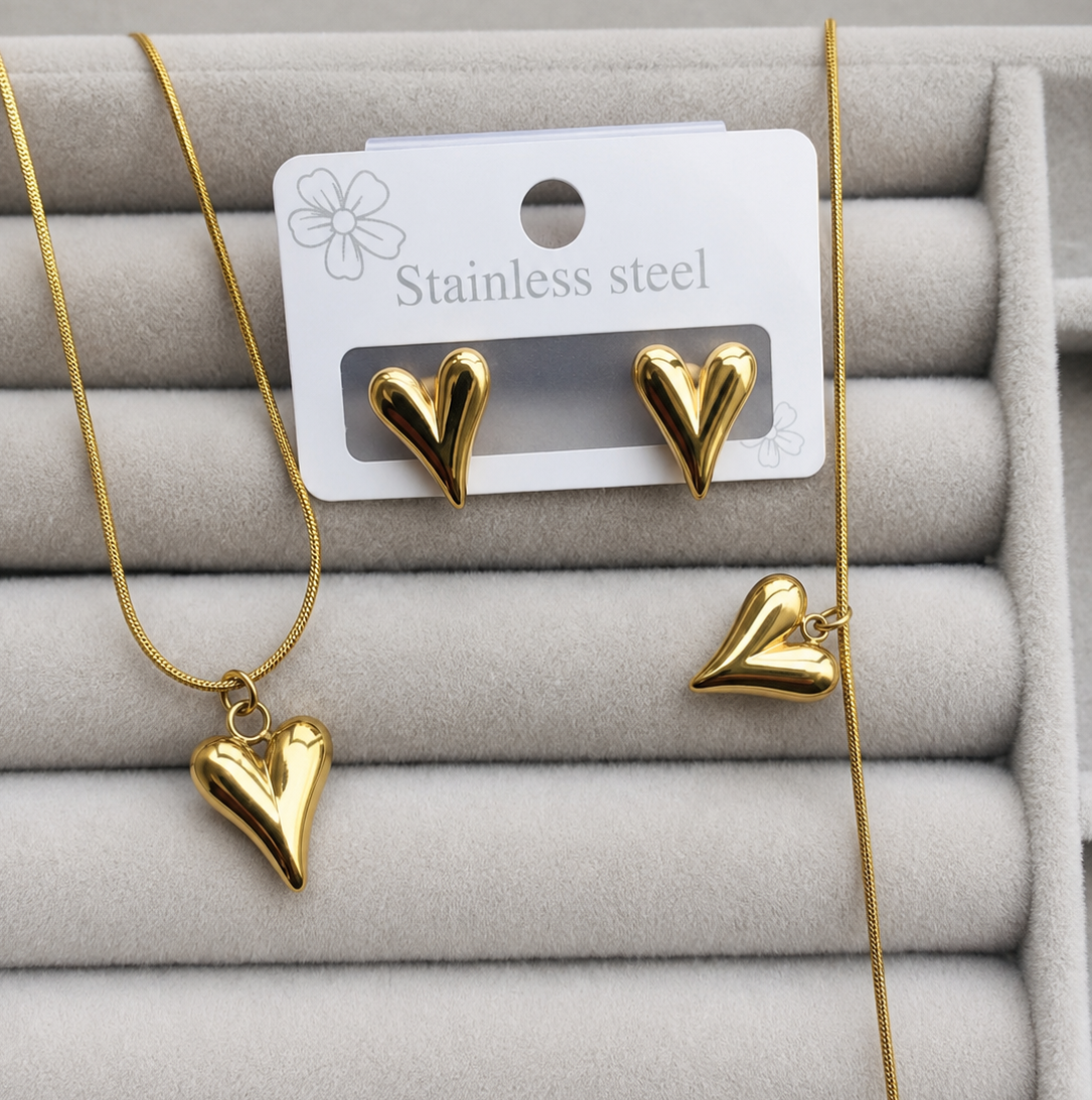 Love Heart Set - Stainless Steel