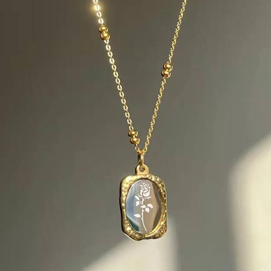 18K Gold-Plated Rose Pendant Necklace